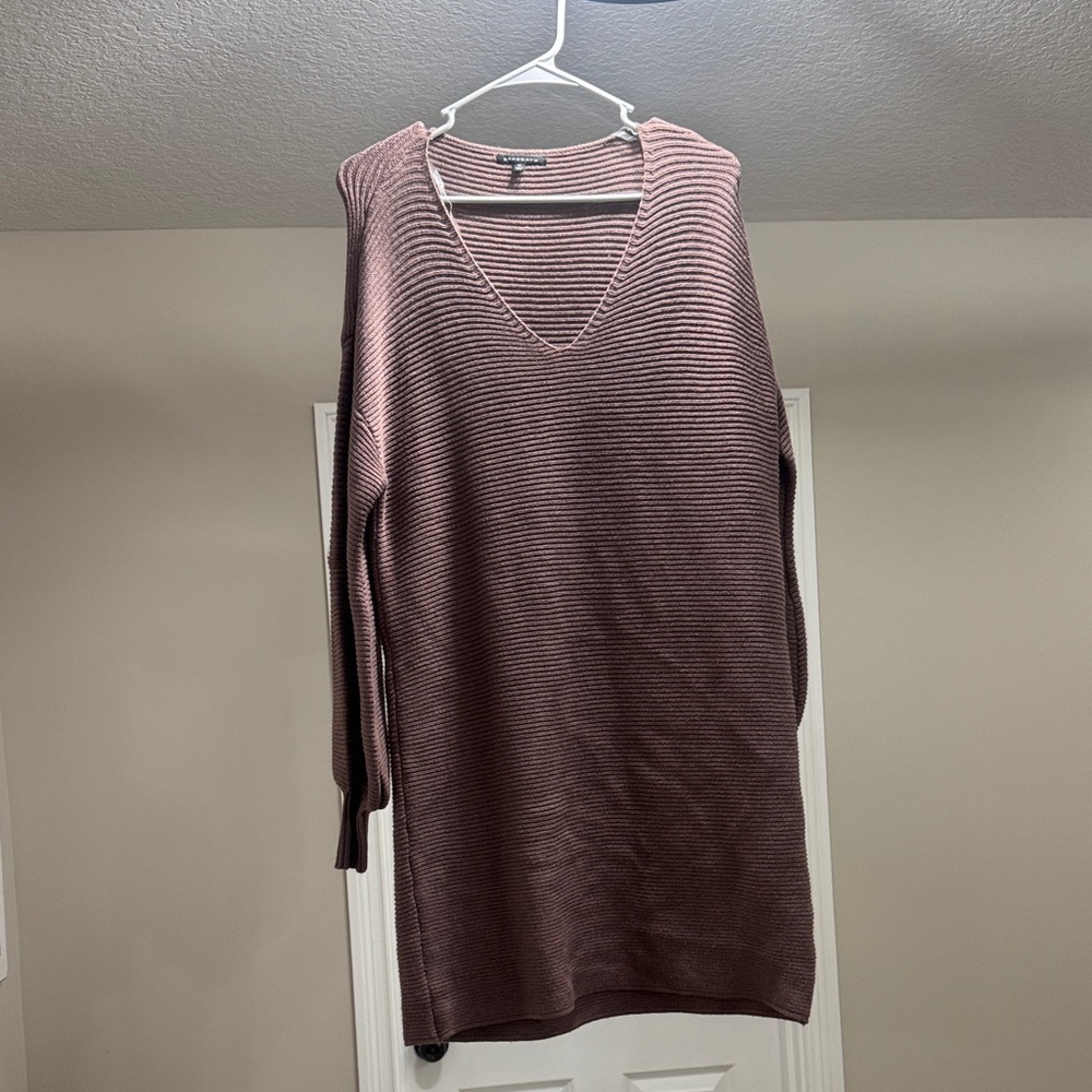 Staccato Long Sleeve Dress in Mauve
